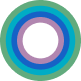 Circular icon with green, teal, blue, and purple concentric rings.
